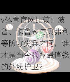 v体育官网比较：波普、卡鲁索与贝弗利等防守尖兵之间，谁才是当今联盟最值钱的外线护卫？